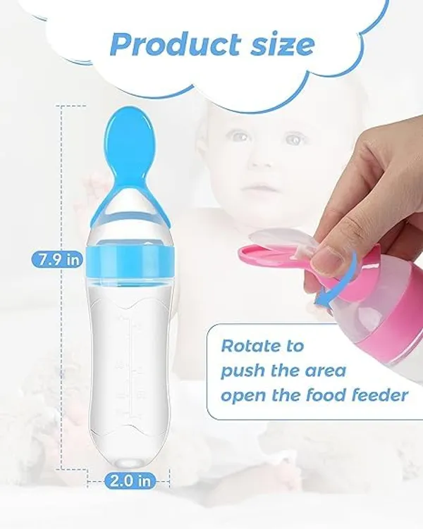 Multi_Silicon_Spoon_Squeeze_Feeder_|_Baby_Food_Feeder_Bottle_|_Feeding_Spoons_|_Baby_Feeding_Supplies_|_Food_Dispensing_Spoon_For_Toddlers_|_Baby_Feeders_For_Baby_Food/Assorted_Color/Pack_Of_3