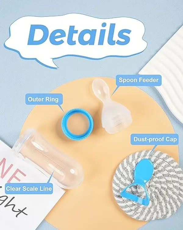 Multi_Silicon_Spoon_Squeeze_Feeder_|_Baby_Food_Feeder_Bottle_|_Feeding_Spoons_|_Baby_Feeding_Supplies_|_Food_Dispensing_Spoon_For_Toddlers_|_Baby_Feeders_For_Baby_Food/Assorted_Color/Pack_Of_3