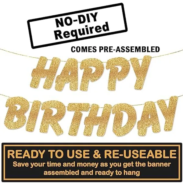 Gold_Happy_Birthday_Banner_|_Gold_Glitter_Birthday_Garland_|_Suitable_For_Girls_And_Boys_|_8_Feet_Pre-Assembled_Banner_No_Diy_|_Party_Decoration