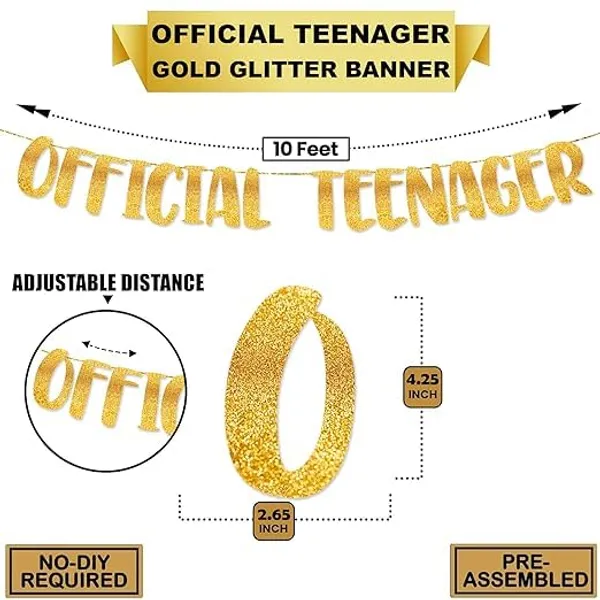 Gold_Official_Teenager_Banner_|_Golden_Glitter_Design_|_Party_Decoration_|_13Th_Birthday_Party_Supplies_|_Photobooth_Backdrop_For_Adults_|_Pre-Strung_Reusable_Birthday_Banner