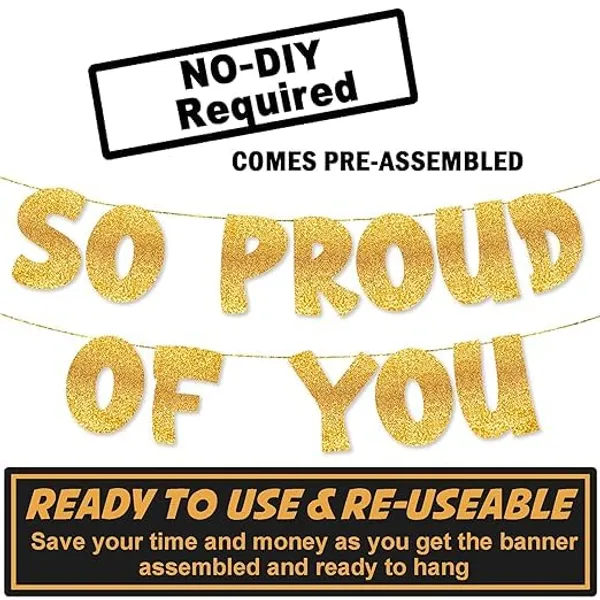 Gold_So_Proud_Of_You_Banner_|_Gold_Glitter_Design_|_Graduation_Party_Decoration_|_Achievement_Party_Supplies_|_Photobooth_Backdrop_For_Adults_|_Pre-Strung_Reusable_Birthday_Banner