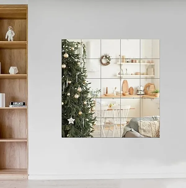Multicollor_4_Pcs_Full_Length_Wall_Mirror_Tiles_|_12''X12''_Glass_Frameless_Body_Mirror_|_Wall-Mounted_For_Gym,_Bedroom,_Living_Room,_Over_The_Door
