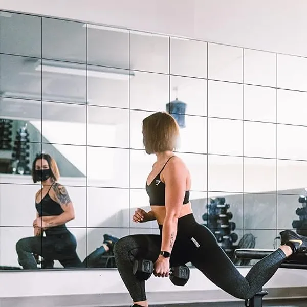Multicollor_4_Pcs_Full_Length_Wall_Mirror_Tiles_|_12''X12''_Glass_Frameless_Body_Mirror_|_Wall-Mounted_For_Gym,_Bedroom,_Living_Room,_Over_The_Door