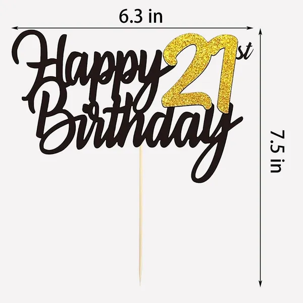 Multi_Samoka_Happy_21St_Birthday_Cake_Topper,_1_Pcs_Cheers_To_21_Years_Cake_Pick,_Decoration_For_21St_Party