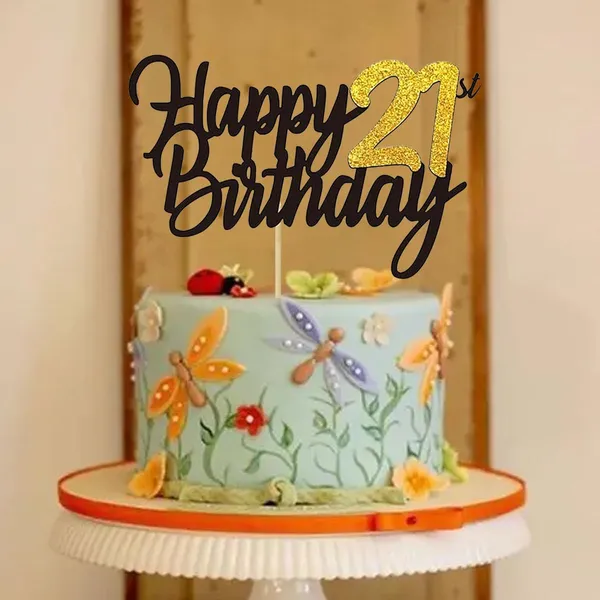 Multi_Samoka_Happy_21St_Birthday_Cake_Topper,_1_Pcs_Cheers_To_21_Years_Cake_Pick,_Decoration_For_21St_Party