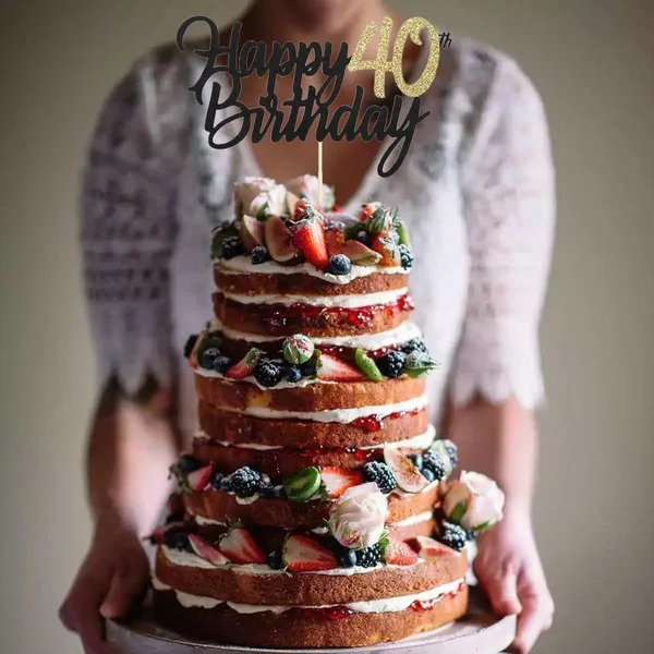 Multi_Samoka_Happy_40Th_Birthday_Cake_Topper,1_Pcs_Cheers_To_40_Years_Birthday_Cake_Pick,Happy_40_Birthday_Cake_Decoration_For_40Th_Birthday_Party_Decorations_(Black_40Th)