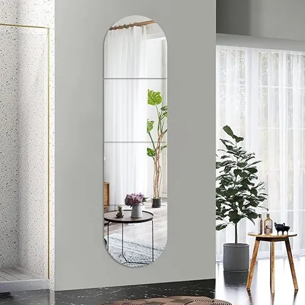 Multicollor_4_Pcs_Full_Body_Length_Wall_Mirror_Tiles_|_12''X12''_Acrylic_Plexiglass_Mirror_|_Unbreakable_Frameless_Square_Mirror_Wall_Stickers_|_For_Home/Workout/Gym