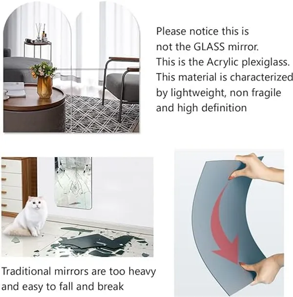 Multicollor_4_Pcs_Full_Body_Length_Wall_Mirror_Tiles_|_12''X12''_Acrylic_Plexiglass_Mirror_|_Unbreakable_Frameless_Square_Mirror_Wall_Stickers_|_For_Home/Workout/Gym