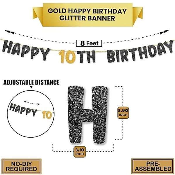 Black_Happy_10Th_Birthday_Banner_|_Black_&_Gold_Glitter_Birthday_Garland_|_Suitable_For_Girls_And_Boys_|_8_Feet_Pre-Assembled_Party_Banner_No_Diy_|_Party_Decoration