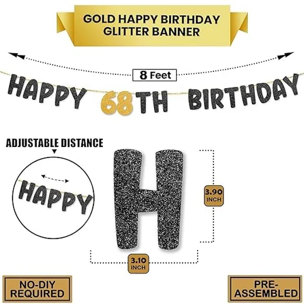 Black_Happy_68Th_Birthday_Banner_|_Black_&_Gold_Glitter_Birthday_Garland_|_Suitable_For_Girls_And_Boys_|_8_Feet_Pre-Assembled_Party_Banner_No_Diy_|_Party_Decoration