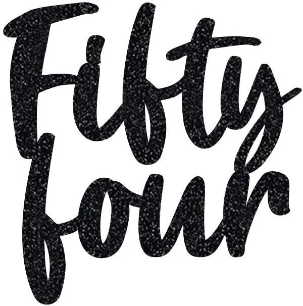 Black_Fifty_Four_Birthday_Cake_Topper_|_Black_Glitter_|_54Th_Anniversary_Party_Decoration_|_Double-Sided_|_Durable_&_Elegant_Smash_Cake_Décor_For_Boys_&_Girls