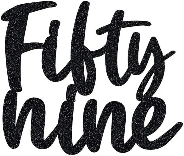 Black_Fifty_Nine_Birthday_Cake_Topper_|_Black_Glitter_|_59Th_Anniversary_Party_Decoration_|_Double-Sided_|_Durable_&_Elegant_Smash_Cake_Décor_For_Boys_&_Girls