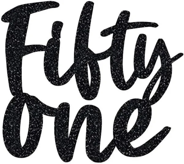 Black_Fifty_One_Birthday_Cake_Topper_|_Black_Glitter_|_51St_Anniversary_Party_Decoration_|_Double-Sided_|_Durable_&_Elegant_Smash_Cake_Décor_For_Boys_&_Girls
