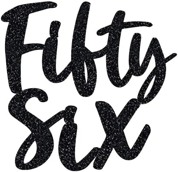 Black_Fifty_Six_Birthday_Cake_Topper_|_Black_Glitter_|_56Th_Anniversary_Party_Decoration_|_Double-Sided_|_Durable_&_Elegant_Smash_Cake_Décor_For_Boys_&_Girls