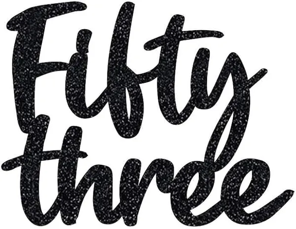 Black_Fifty_Three_Birthday_Cake_Topper_|_Black_Glitter_|_53Rd_Anniversary_Party_Decoration_|_Double-Sided_|_Durable_&_Elegant_Smash_Cake_Décor_For_Boys_&_Girls