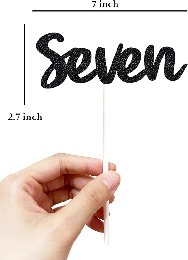 Black_Seventh_Birthday_Cake_Topper_|_Black_Glitter_|_7Th_Anniversary_Party_Decoration_|_Double-Sided_|_Durable_&_Elegant_Smash_Cake_Décor_For_Boys_&_Girls