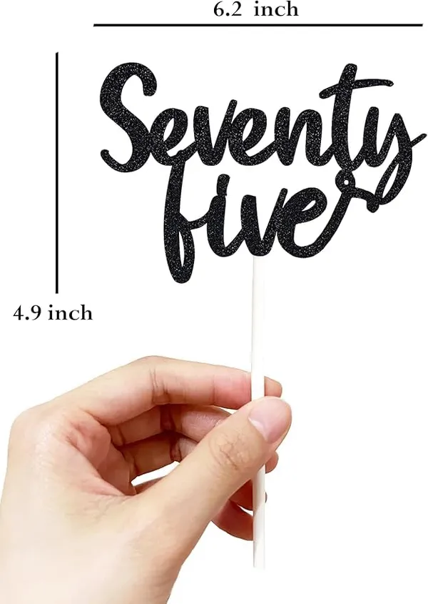 Black_Sevety_Five_Birthday_Cake_Topper_|_Black_Glitter_|_75Th_Anniversary_Party_Decoration_|_Double-Sided_|_Durable_&_Elegant_Smash_Cake_Décor_For_Boys_&_Girls