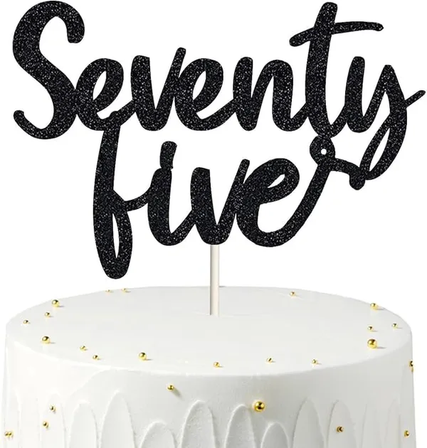 Black_Sevety_Five_Birthday_Cake_Topper_|_Black_Glitter_|_75Th_Anniversary_Party_Decoration_|_Double-Sided_|_Durable_&_Elegant_Smash_Cake_Décor_For_Boys_&_Girls