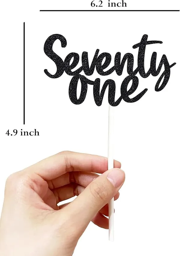 Black_Seventy_One_Birthday_Cake_Topper_|_Black_Glitter_|_71St_Anniversary_Party_Decoration_|_Double-Sided_|_Durable_&_Elegant_Smash_Cake_Décor_For_Boys_&_Girls