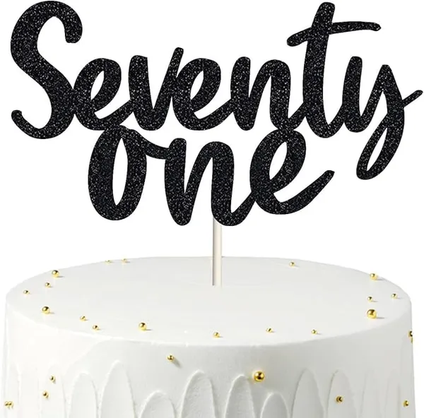 Black_Seventy_One_Birthday_Cake_Topper_|_Black_Glitter_|_71St_Anniversary_Party_Decoration_|_Double-Sided_|_Durable_&_Elegant_Smash_Cake_Décor_For_Boys_&_Girls