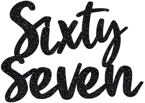 Black_Sixty_Seven_Birthday_Cake_Topper_|_Black_Glitter_|_67Th_Anniversary_Party_Decoration_|_Double-Sided_|_Durable_&_Elegant_Smash_Cake_Décor_For_Boys_&_Girls
