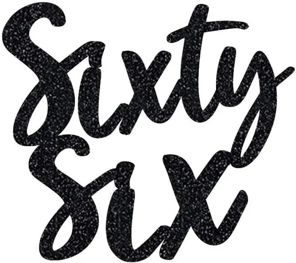 Black_Sixty_Six_Birthday_Cake_Topper_|_Black_Glitter_|_66Th_Anniversary_Party_Decoration_|_Double-Sided_|_Durable_&_Elegant_Smash_Cake_Décor_For_Boys_&_Girls