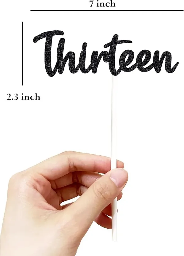 Black_Thirteen_Birthday_Cake_Topper_|_Black_Glitter_|_13Th_Anniversary_Party_Decoration_|_Double-Sided_|_Durable_&_Elegant_Smash_Cake_Décor_For_Boys_&_Girls