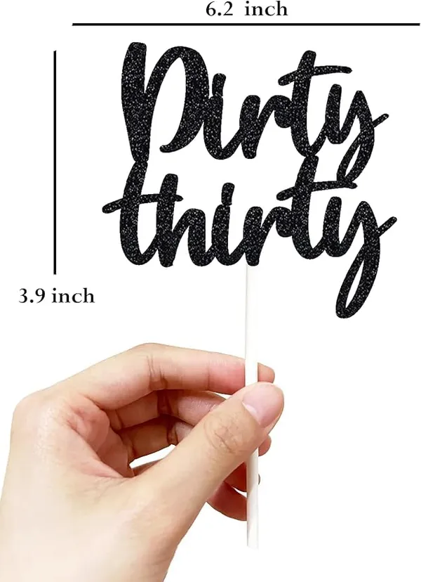 Black_Thirty_Birthday_Cake_Topper_|_Black_Glitter_|_30Th_Anniversary_Party_Decoration_|_Double-Sided_|_Durable_&_Elegant_Smash_Cake_Décor_For_Boys_&_Girls