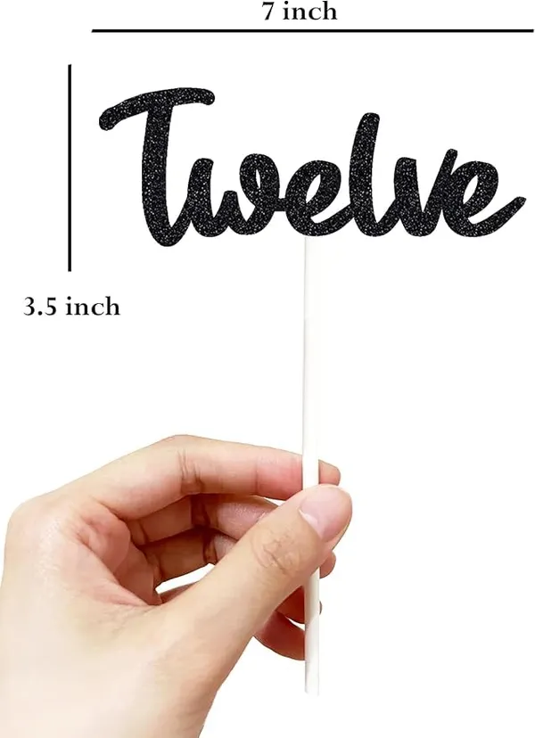 Black_Twelve_Birthday_Cake_Topper_|_Black_Glitter_|_12Th_Anniversary_Party_Decoration_|_Double-Sided_|_Durable_&_Elegant_Smash_Cake_Décor_For_Boys_&_Girls