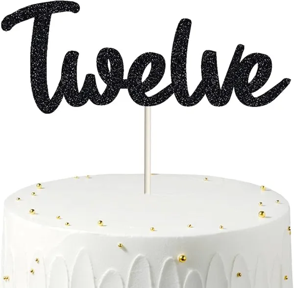 Black_Twelve_Birthday_Cake_Topper_|_Black_Glitter_|_12Th_Anniversary_Party_Decoration_|_Double-Sided_|_Durable_&_Elegant_Smash_Cake_Décor_For_Boys_&_Girls