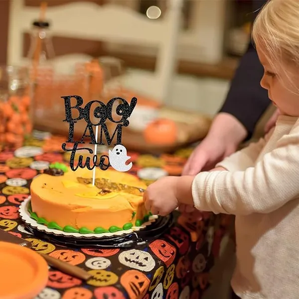 Gold_Boo_I'M_Two_Cake_Topper_|_2Nd_Birthday_Party_Black_Glitter_Cake_Topper_|_Second_Birthday_Photo_Props_|_Halloween_Party_Decoration_Supplies_|_Cake_Decorations_With_Ghost