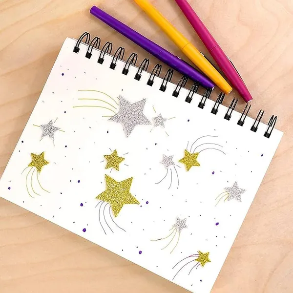 Gold_Star_Cutouts_|_100_Pieces_Self_Adhesive_Stickers_|_Glitter_Star_Confetti_|_For_Classroom,_Wall_Decor,_Party_Decoration_And_Scrapbooks_|_Rose_Gold_And_Gold