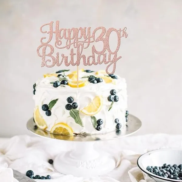 Gold_10Th_Happy_Birthday_Cake_Topper_|_Rose_Gold_Color_Glitter_Cake_Topper_|_Glitter_Cake_Decoration_|_B'Day_Celebration/Rose_Gold_Color