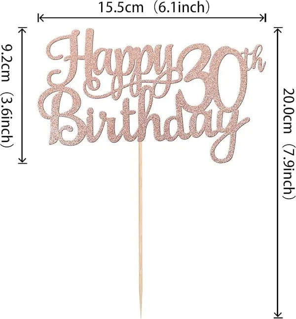 Gold_10Th_Happy_Birthday_Cake_Topper_|_Rose_Gold_Color_Glitter_Cake_Topper_|_Glitter_Cake_Decoration_|_B'Day_Celebration/Rose_Gold_Color