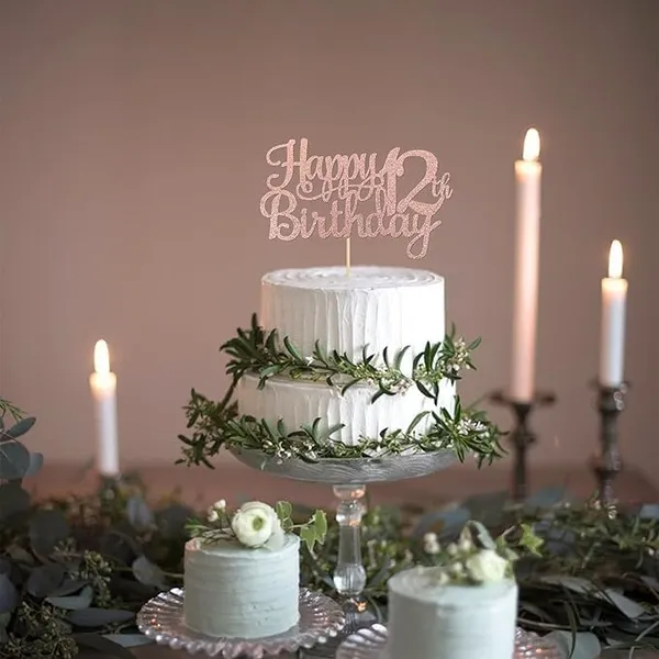 Gold_12Th_Happy_Birthday_Cake_Topper_|_Rose_Gold_Color_Glitter_Cake_Topper_|_Glitter_Cake_Decoration_|_B'Day_Celebration/Rose_Gold_Color