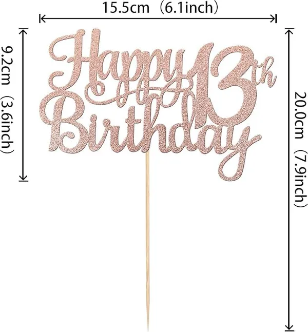 Gold_21St_Happy_Birthday_Cake_Topper_|_Rose_Gold_Color_Glitter_Cake_Topper_|_Glitter_Cake_Decoration_|_B'Day_Celebration/Rose_Gold_Color
