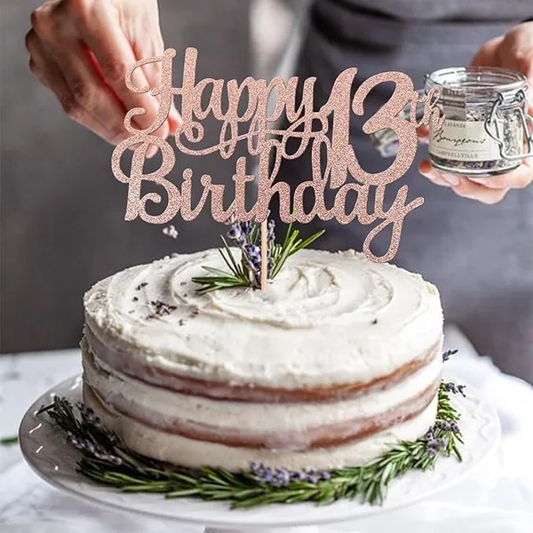 Gold_21St_Happy_Birthday_Cake_Topper_|_Rose_Gold_Color_Glitter_Cake_Topper_|_Glitter_Cake_Decoration_|_B'Day_Celebration/Rose_Gold_Color