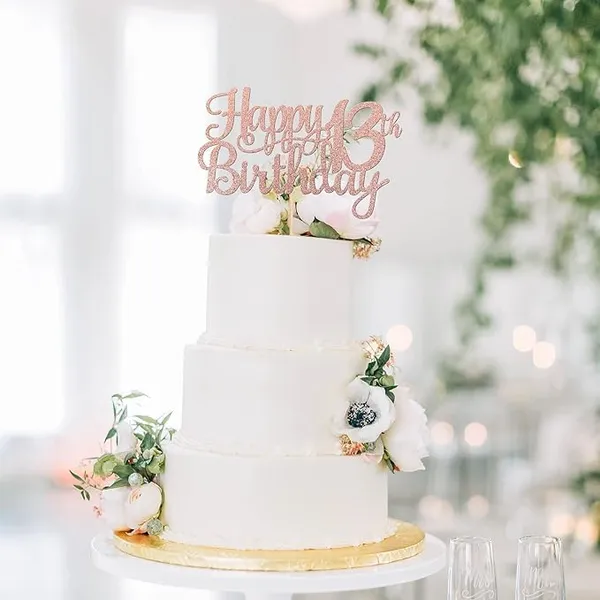 Gold_21St_Happy_Birthday_Cake_Topper_|_Rose_Gold_Color_Glitter_Cake_Topper_|_Glitter_Cake_Decoration_|_B'Day_Celebration/Rose_Gold_Color
