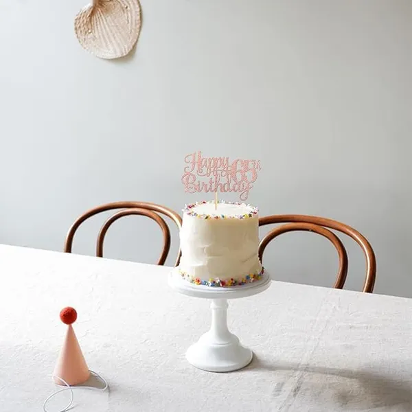 Gold_65Th_Happy_Birthday_Cake_Topper_|_Rose_Gold_Color_Glitter_Cake_Topper_|_Glitter_Cake_Decoration_|_B'Day_Celebration/Rose_Gold_Color