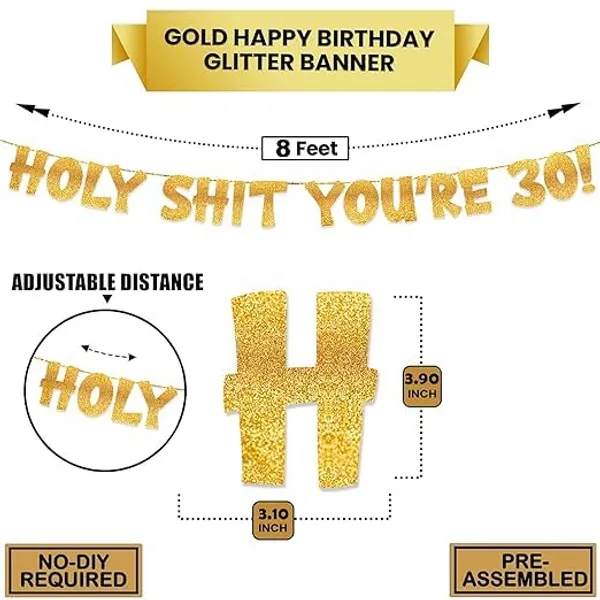 Gold_Pre-Strung_Banner_For_30Th_Birthday_|_Birthday_Party_Golden_Glitter_Banner_|_Old_Age_Funny_Party_Celebration_And_Supplies_|_Birthday_Banner