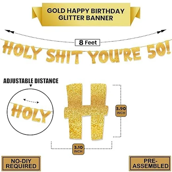 Gold_Pre-Strung_Banner_For_50Th_Birthday_|_Birthday_Party_Golden_Glitter_Banner_|_Old_Age_Funny_Party_Celebration_And_Supplies_|_Birthday_Banner