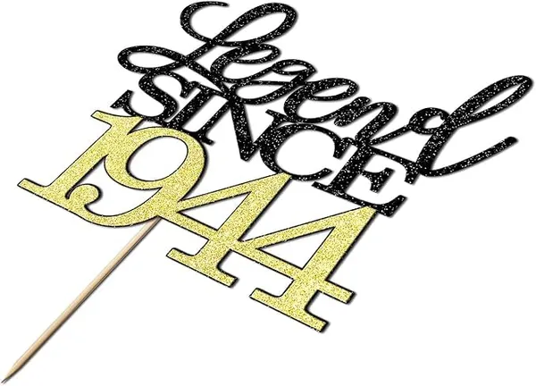 Black_Legend_Since_1944_Cake_Topper_|_Black_And_Gold_Color_Glitter_Cake_Topper_|_Glitter_Cake_Decoration_|_B'Day_Celebration/Black_&_Gold_Color