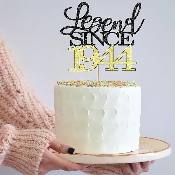 Black_Legend_Since_1944_Cake_Topper_|_Black_And_Gold_Color_Glitter_Cake_Topper_|_Glitter_Cake_Decoration_|_B'Day_Celebration/Black_&_Gold_Color