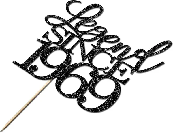 Black_Legend_Since_1969_Cake_Topper_|_Black_Color_Glitter_Cake_Topper_|_Glitter_Cake_Decoration_|_B'Day_Celebration/Black_Color