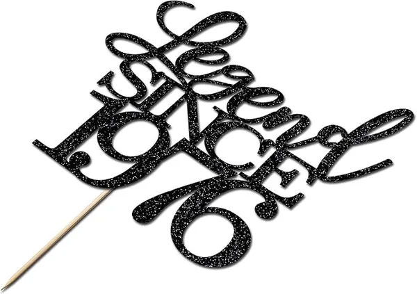 Black_Legend_Since_1976_Cake_Topper_|_Black_Color_Glitter_Cake_Topper_|_Glitter_Cake_Decoration_|_B'Day_Celebration/Black_Color