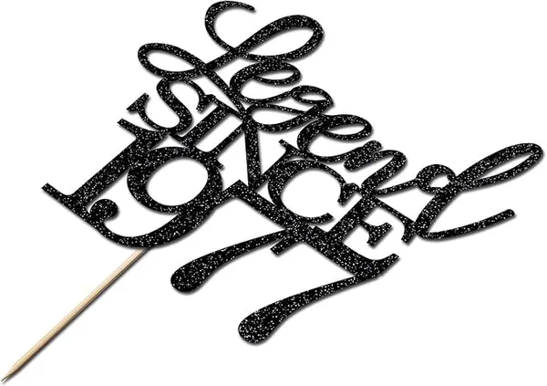 Black_Legend_Since_1977_Cake_Topper_|_Black_Color_Glitter_Cake_Topper_|_Glitter_Cake_Decoration_|_B'Day_Celebration/Black_Color
