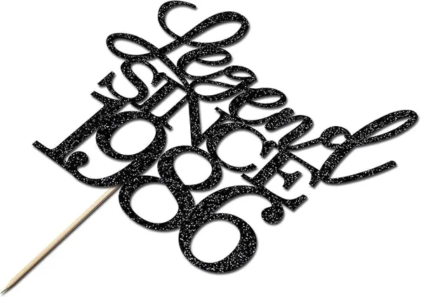 Black_Legend_Since_1986_Cake_Topper_|_Black_Color_Glitter_Cake_Topper_|_Glitter_Cake_Decoration_|_B'Day_Celebration/Black_Color