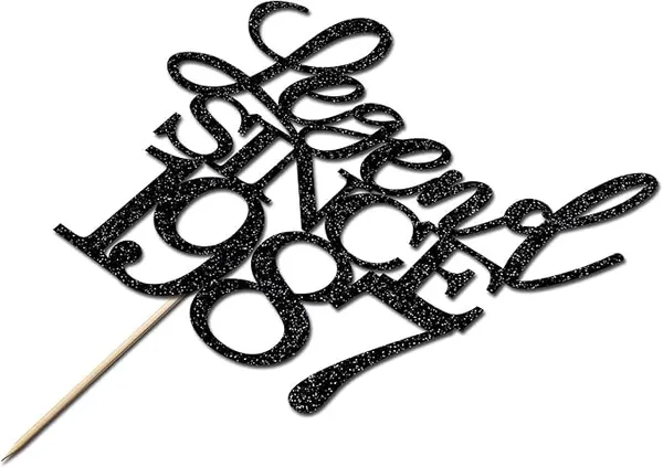 Black_Legend_Since_1987_Cake_Topper_|_Black_Color_Glitter_Cake_Topper_|_Glitter_Cake_Decoration_|_B'Day_Celebration/Black_Color