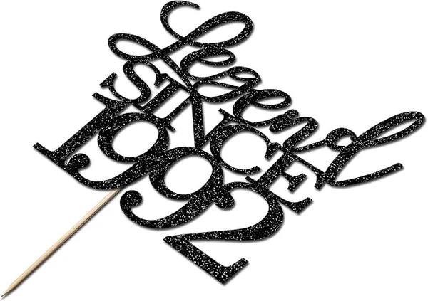 Black_Legend_Since_1992_Cake_Topper_|_Black_Color_Glitter_Cake_Topper_|_Glitter_Cake_Decoration_|_B'Day_Celebration/Black_Color