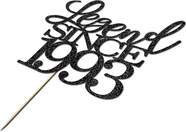 Black_Legend_Since_1993_Cake_Topper_|_Black_Color_Glitter_Cake_Topper_|_Glitter_Cake_Decoration_|_B'Day_Celebration/Black_Color